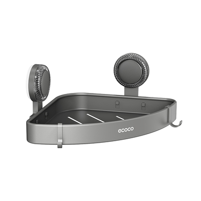 ecoco吸盘置物架卫生间的挂墙三角浴室专用免打孔厕所转角收纳架