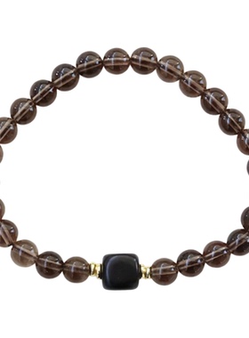 天然茶水晶手链新中式女款百搭