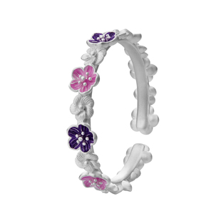 顺庆银楼足银9999繁蕊手镯女小众设计感新中式复古高工手镯送礼物