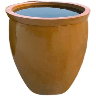 水缸陶瓷老式家用储水用荷花缸粗陶土缸庭院古法阳台养鱼中式加厚