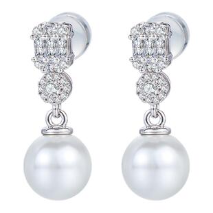 999纯银天女粉色大珍珠耳钉2026新款轻奢高级感耳环气质耳坠耳饰