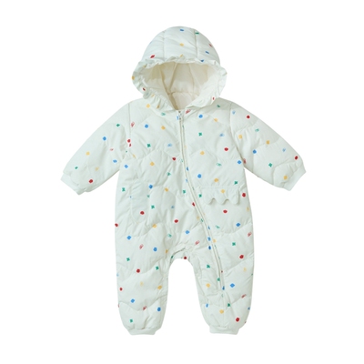 阿路和如连帽印花连体服