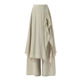 现代舞裤子屁帘古典舞练功服装成人宽松假两件2025新款舞蹈阔腿裤