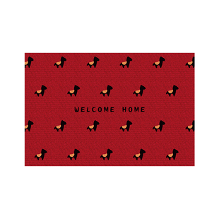 红色亚麻入户门地垫2026新款马年进门地毯喜庆门口脚垫可裁剪门垫