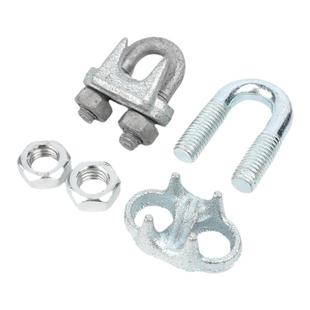 国标镀锌钢丝绳卡头卡扣夹头锁扣304不锈钢U形夹轧固定接头线卡子