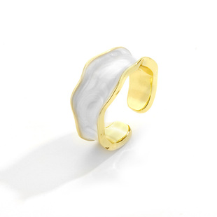 贩卖焦虑丨法式复古滴釉戒指开口宽面食指戒达人同款夸张戒指女款