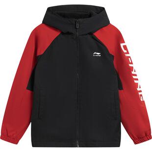 李宁儿童加绒风衣外套防泼水衣服男孩新款秋冬款男童女中大童冬装