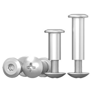 304不锈钢大扁头十字子母铆钉对接对锁螺丝螺母夹板家具组合套装