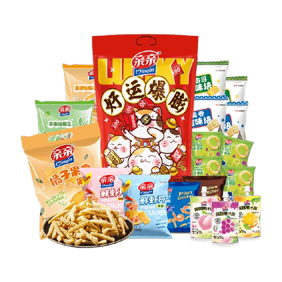 亲亲劲爽膨化零食大礼包950g