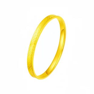 金店同款水贝黄金镯子金包银龙鳞手镯女古法实心手环情人节礼物