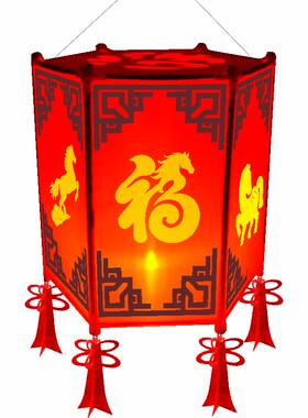 六角宫灯儿童手提灯笼
