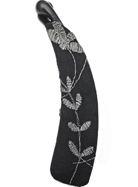 AO高级感刺绣银丝花枝香蕉夹马尾