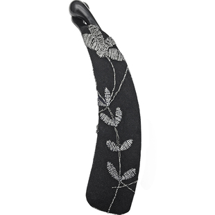 Anna Orr品牌发饰高级感刺绣银丝花枝香蕉夹竖夹马尾发夹简约大方