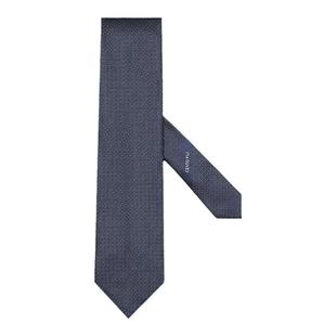 【礼物】ZEGNA杰尼亚配饰午夜蓝CENTO FILI桑蚕丝领带