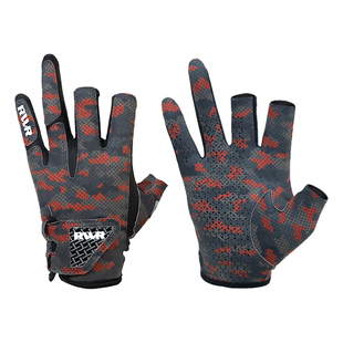 24新款RVVR路亚钓鱼手套露三指五指冰丝防晒防滑二代拉雪丽四季用