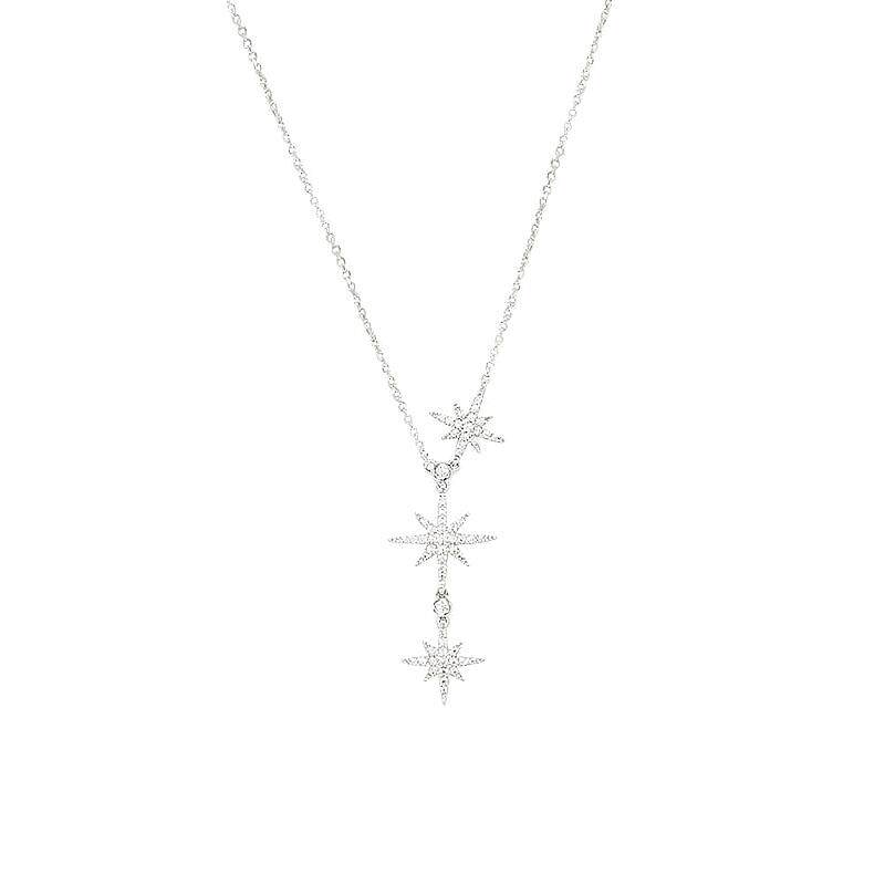 自营Apm MonacoMETEORITES系列女士六芒星项链银色礼物生日首饰