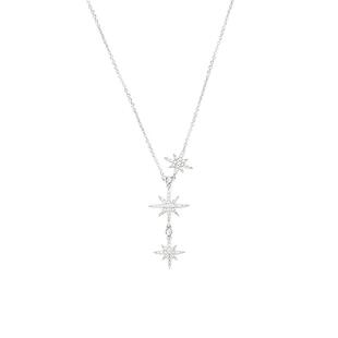 自营Apm MonacoMETEORITES系列女士六芒星项链银色礼物生日首饰