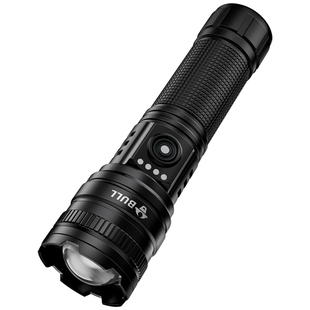 公牛强光手电筒超亮远射户外充电伸缩变焦便捷家用小应急超长续航