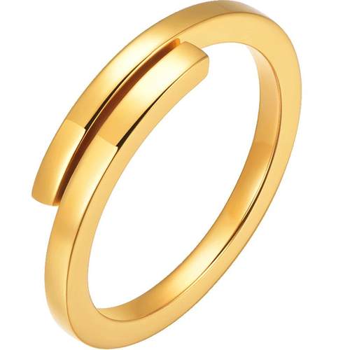 明牌珠宝黄金开口戒指 足金活口女士戒时尚简约拥抱女戒AFM0225