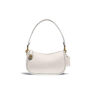 COACH蔻驰 Swinger 23皮革 麻将包斜挎包单肩包 中号 女款 白色