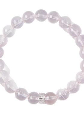 天然粉水晶手链女轻奢高级感