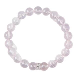 iSTONE/石头记天然粉水晶手链纯银轻奢高级感叠戴新中式手串女