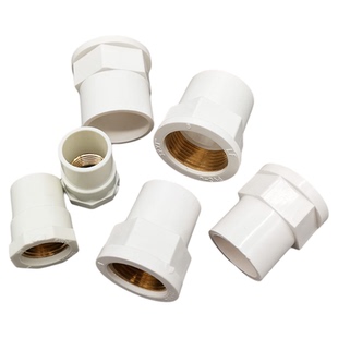 PVC铜内丝直通接头20给水管变异径内牙接头铜螺纹入25/32塑料管件