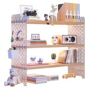 亚克力桌面置物架洞洞板桌上书架书桌学生宿舍办公室多层收纳整理