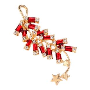 国风喜庆炮竹鞭炮胸针精致小众设计感镶钻发财红包别针新年配饰品