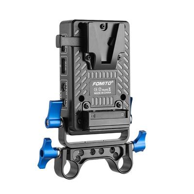 迷你V口电池扣板 F750F970 NP CAM S6 15mm管夹V口供电系统适用于索尼/佳能/尼康等V口挂板 导轨卡件