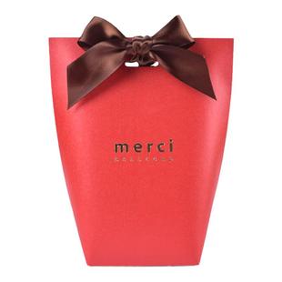 红色婚礼喜糖包装盒高档婚宴伴手礼纸盒珠光纸烫金礼品盒定做logo