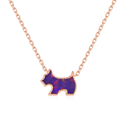 法式七色小狗项链AGATHA