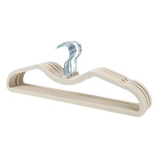 短颈植绒衣架家用衣柜挂衣防滑无痕整理师专用晾衣服矮脖子衣撑