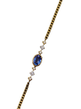 复古蓝宝石手链女款治愈系小众