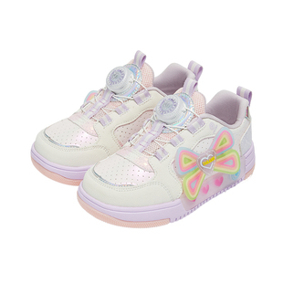 泰兰尼斯儿童闪灯板鞋2026年春季新款女童休闲板鞋柔软舒适幼儿园