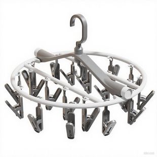 晒袜子神器多夹子凉袜子晾晒架挂内衣夹圆盘晾衣架旋转折叠卧室