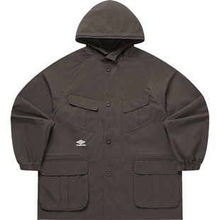 umbro茵宝 X SLAM JAM联名面罩连帽风衣新款抽绳外套运动男款夹克