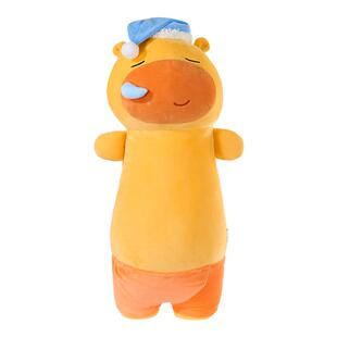 MINISO名创优品水豚噜噜毛绒玩偶睡觉抱枕靠枕卡皮巴拉搞怪公仔