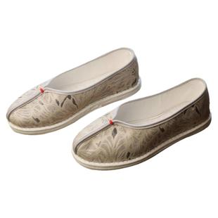 原创新品纯手工千层底布鞋女 汉服搭配 国潮浅口透气吸汗女士布鞋