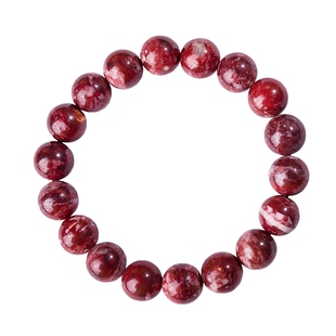 收藏级天然鸡血朱砂石手串原矿整颗打磨手链男女湘西辰砂礼物