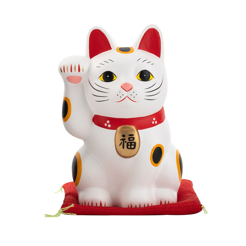 日本濑户烧药师窑招财猫摆件陶瓷