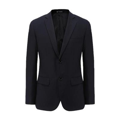 2024兴业银行职业西服暗蓝条正装