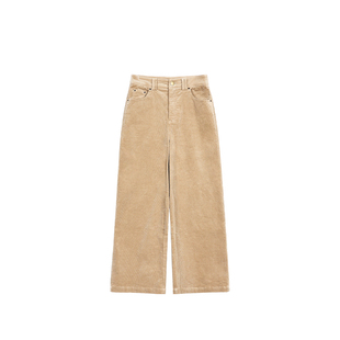 pusumede 古道枫林 复古灯芯绒高腰休闲裤女秋冬宽松显瘦阔腿裤