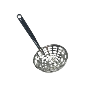 新款迷你食玩厨房不锈钢金属漏勺过家家中性做饭娃娃屋配件模型