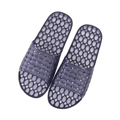 水晶拖鞋女男塑胶防臭家居情侣浴室内冲凉镂空洞洞鞋浴场平底防滑