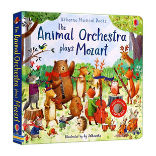 英文原版绘本 The Animal Orchestra Plays Mozart 动物乐队演奏莫扎特 纸板书 英文版 进口英语原版书籍