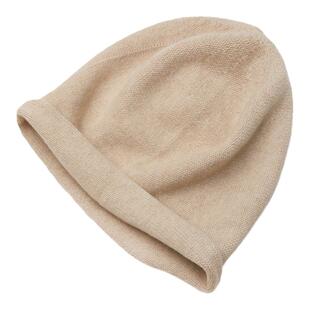 SUCHU素雏 宽松慵懒范！出口纯山羊绒帽子男女针织卷边堆堆冷帽