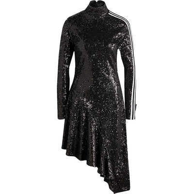 Adidas/阿迪达斯正品三叶草女士时尚亮片休闲连衣裙HR3413