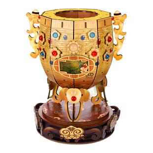 上新了故宫金瓯永固杯八音盒手工拼装DIY音乐盒木制儿童生日礼物