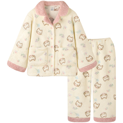 【暖烘烘】珊瑚绒睡衣女生冬甜美